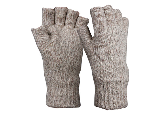 lined ragg wool gloves