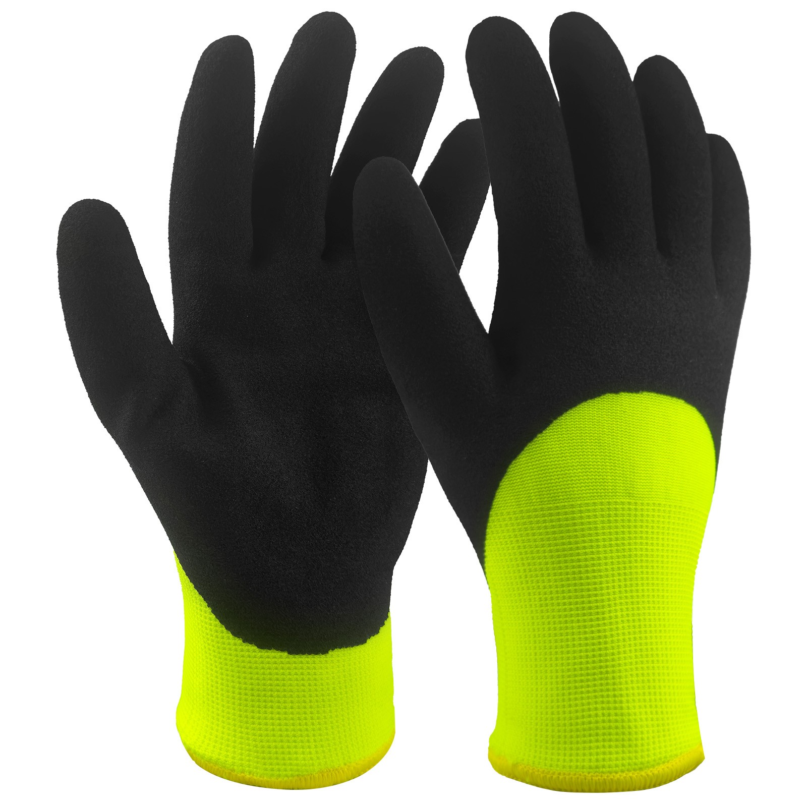 15G Dual Layer Sandy Nitrile 3/4 Coated Winter Glove/NCG011BK