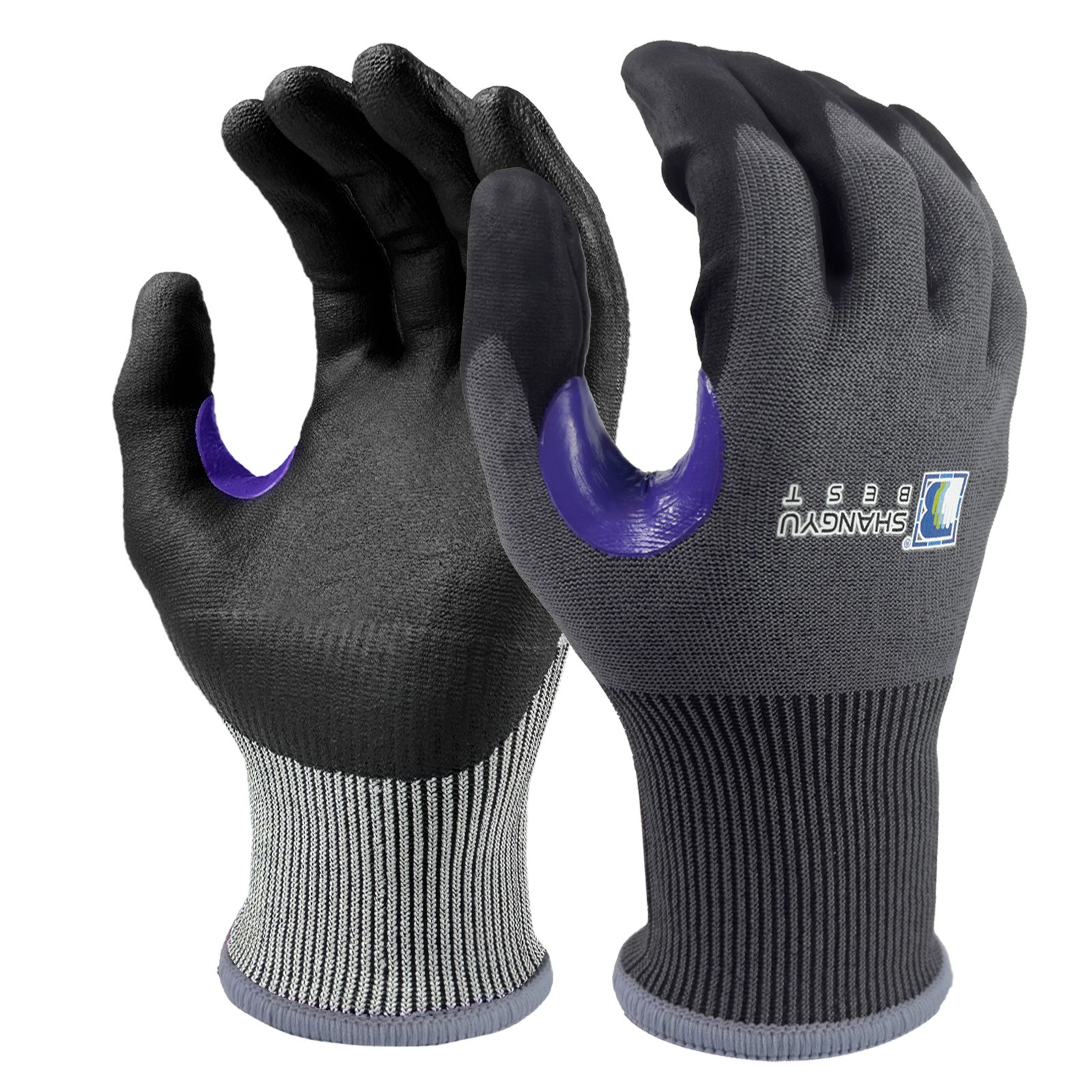 18G Foam Nitrile Coated Reinforced Thumb Crotch A9 Cut Resistance Glove/60892