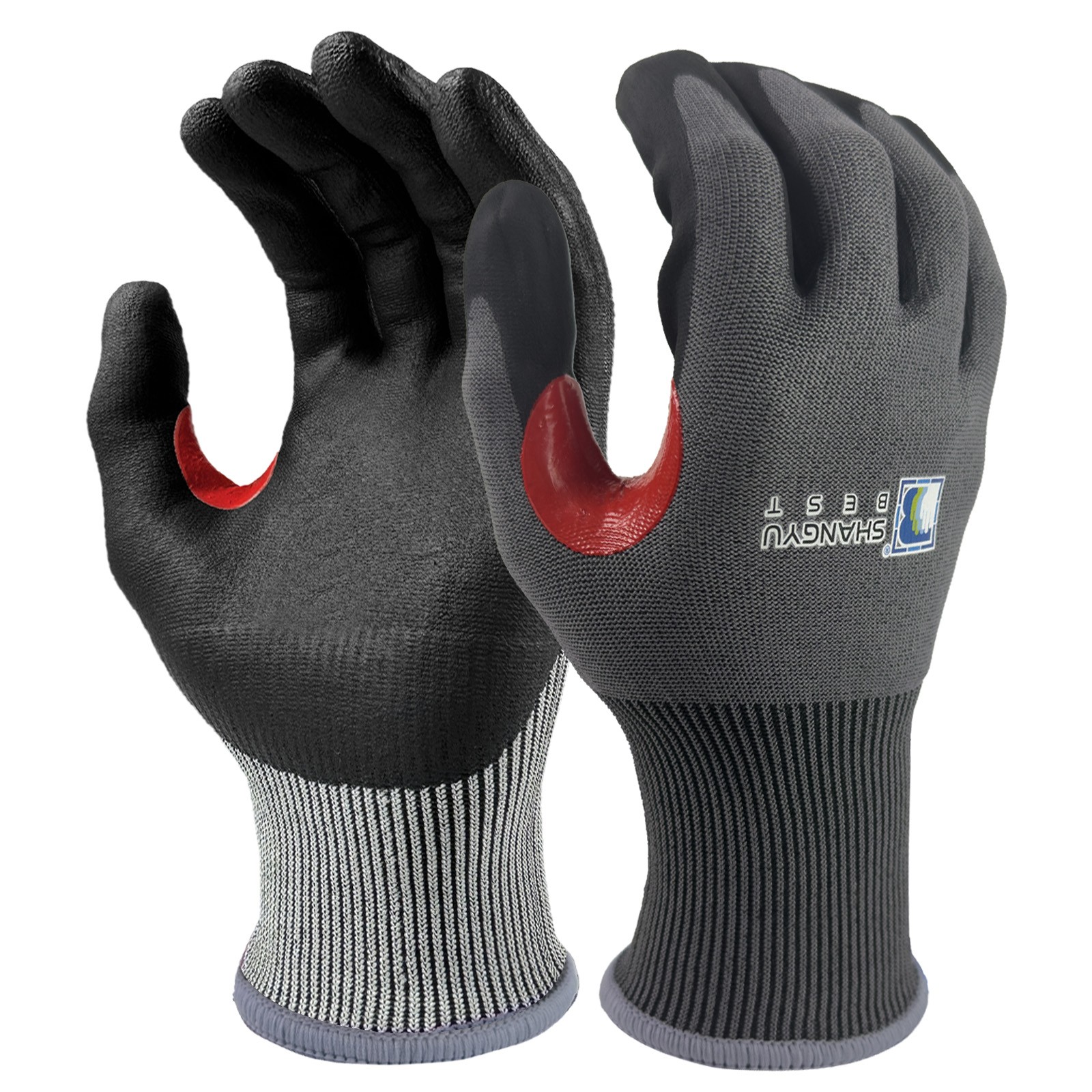 18G Foam Nitrile Coated Reinforced Thumb Crotch A8 Cut Resistance Glove/60882