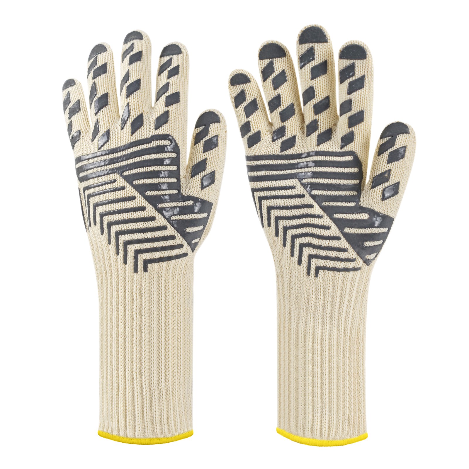 7G Dual Layer Nomex Lengthen Heat Resistance Glove with Silicone Grips/HRG-031